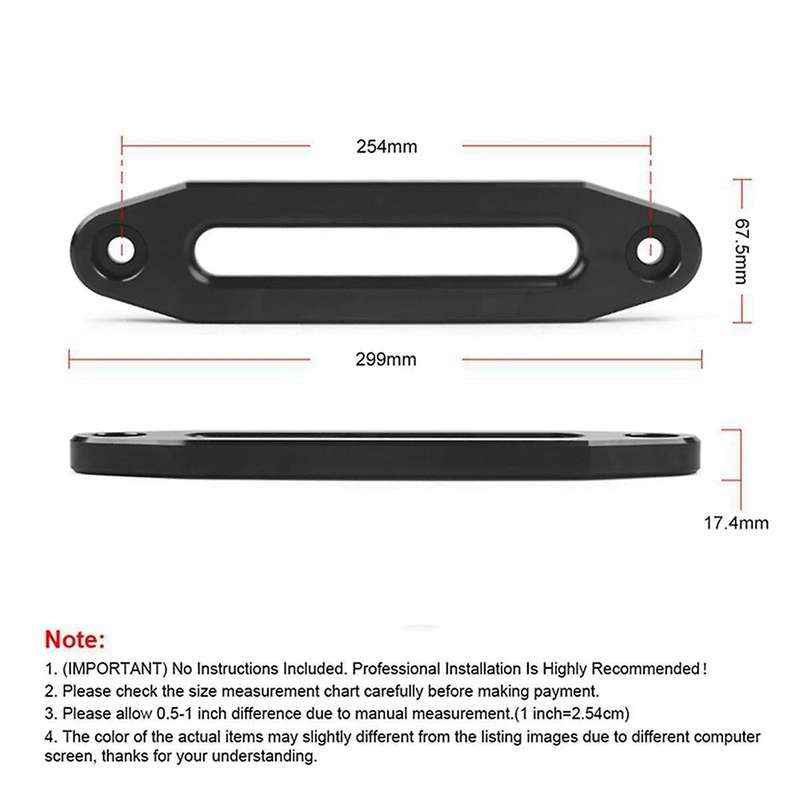 2pcs 10 Inch 12000 Winch Rope Guide Hawse Aluminum Fairlead for Off Road 4wd Rope Silver Rope Guide