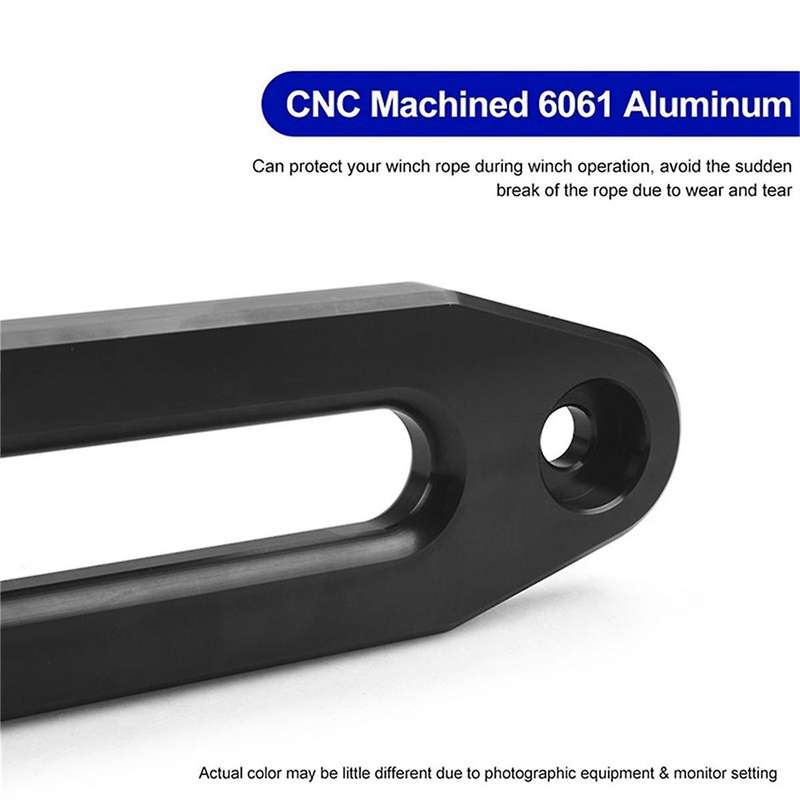 2pcs 10 Inch 12000 Winch Rope Guide Hawse Aluminum Fairlead for Off Road 4wd Rope Silver Rope Guide