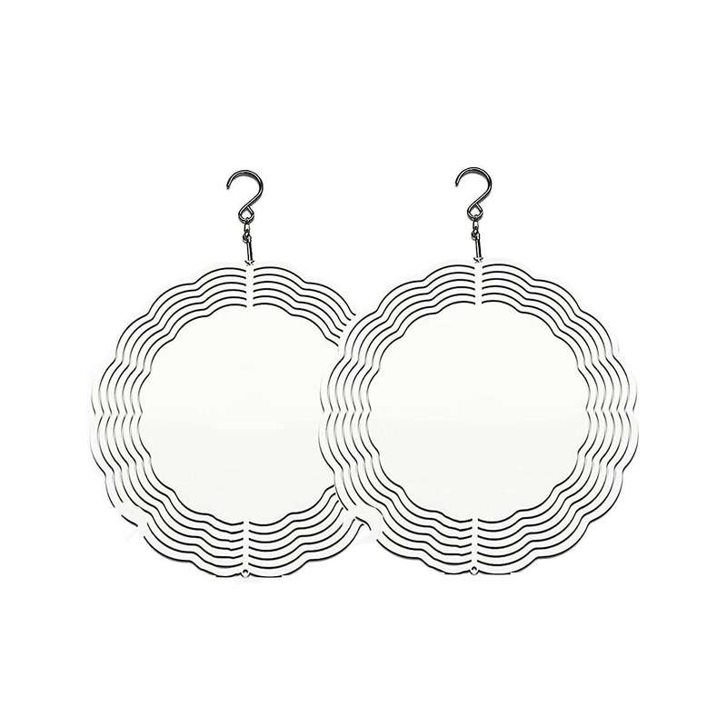 2pcs 10 Inch Sublimation Wind Spinner Blanks 3d Wind Spinners Hanging Wind Spinner for Indoor Outdo