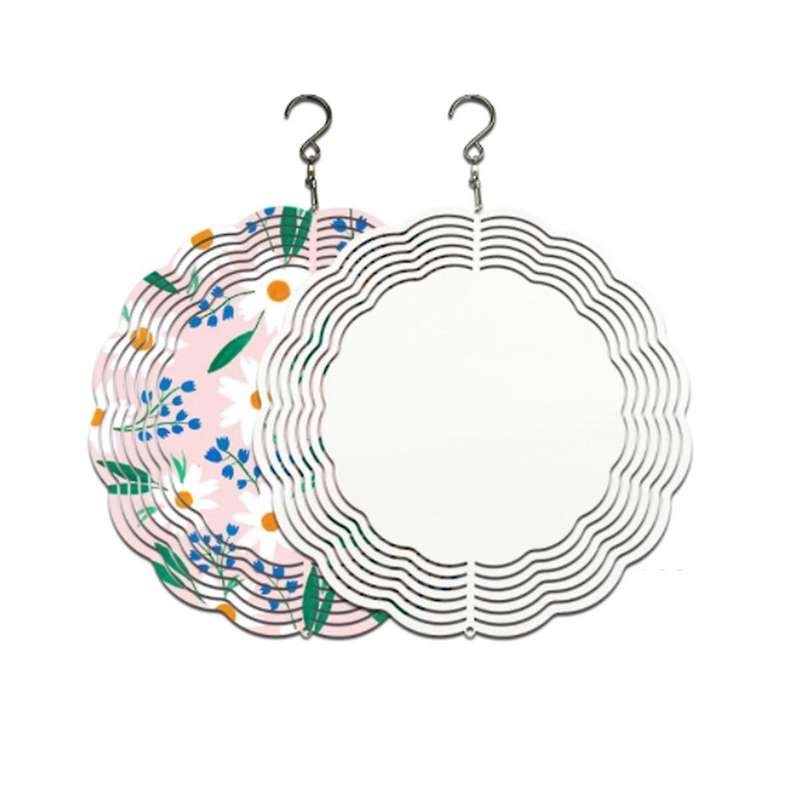 2pcs 10 Inch Sublimation Wind Spinner Blanks 3d Wind Spinners Hanging Wind Spinner for Indoor Outdo