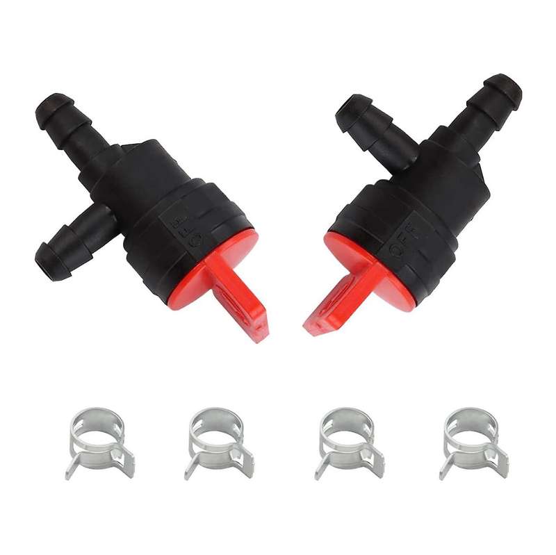 2PCS 1/4 inch 90 Degree Fuel Shut Off Valve Compatible 698181 494539 697944 35857