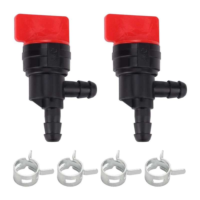2PCS 1/4 inch 90 Degree Fuel Shut Off Valve Compatible 698181 494539 697944 35857