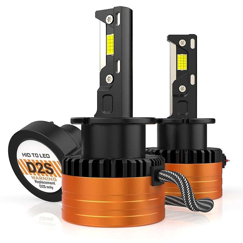2Pcs 110W 3-Copper Tubes V31 LED for New D Series Car LED Headlight Bulb 10000LM 6500K D2/D2S