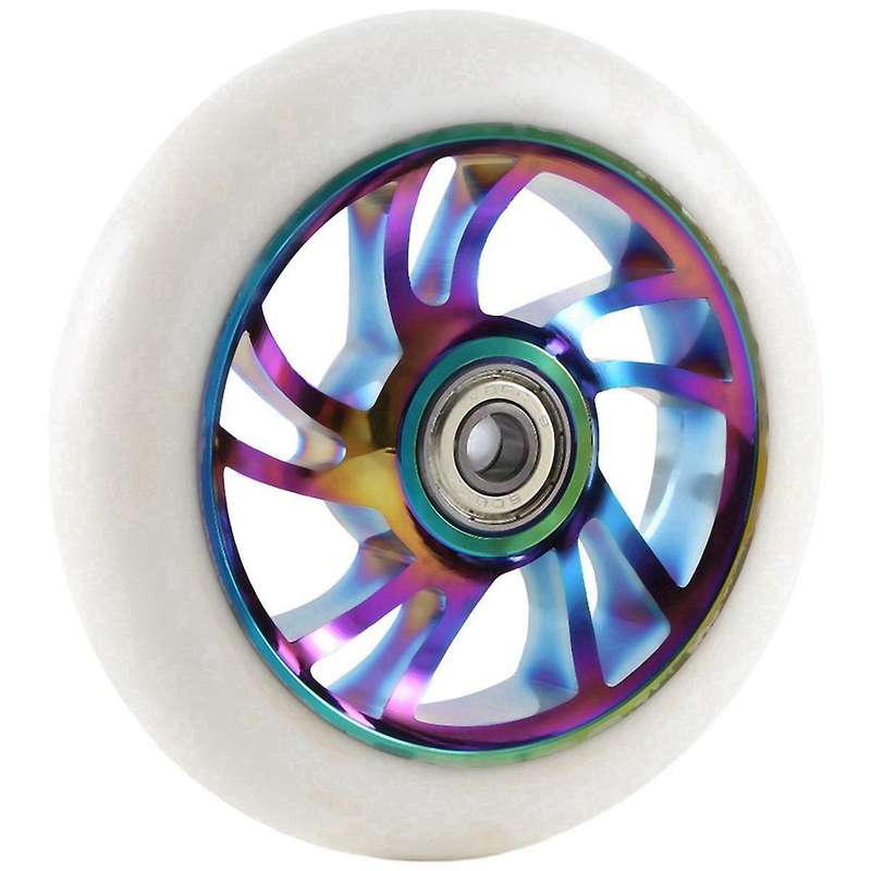 2pcs 110mm Scooter Wheels Replacement Aluminum Wear-resistant Pu Stunt Scooter Parts Kick Scooter Ac
