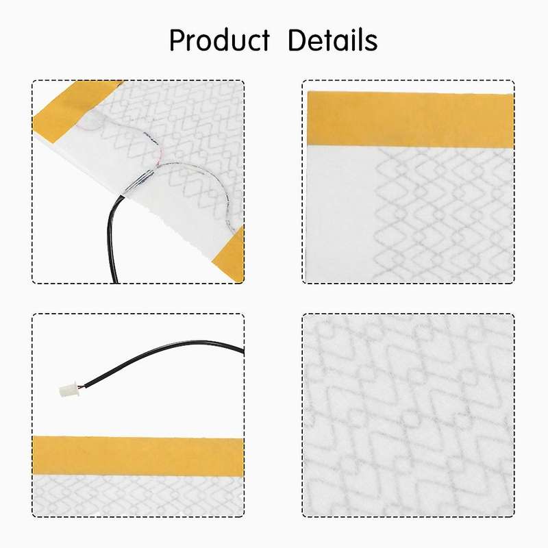 2Pcs 12V Car Carbon Fiber Heater Heating Pads Heater Elements Winter Warmer Heated Car Cushion Cover