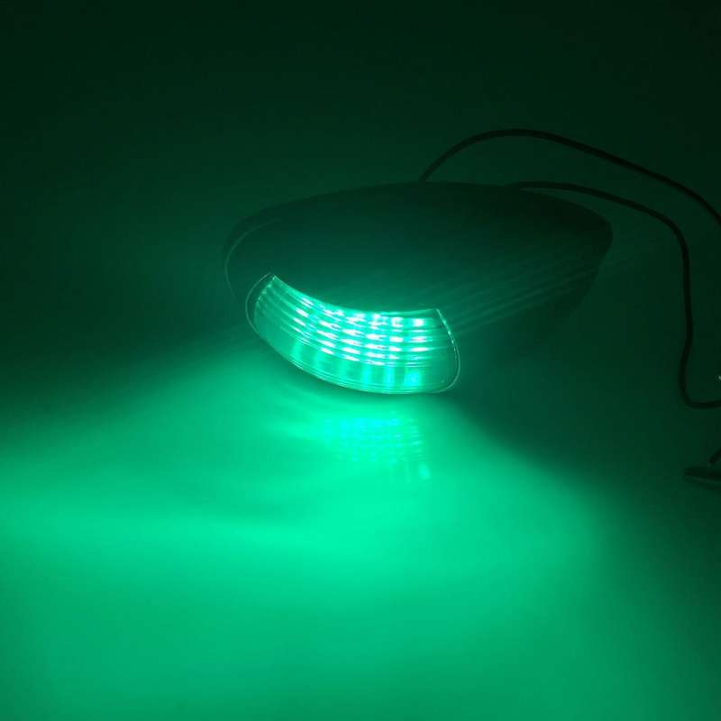 2Pcs 12V Black LED Bow Navigation Light Signal Lamp Marine Boat Yacht Kayaks Red Green