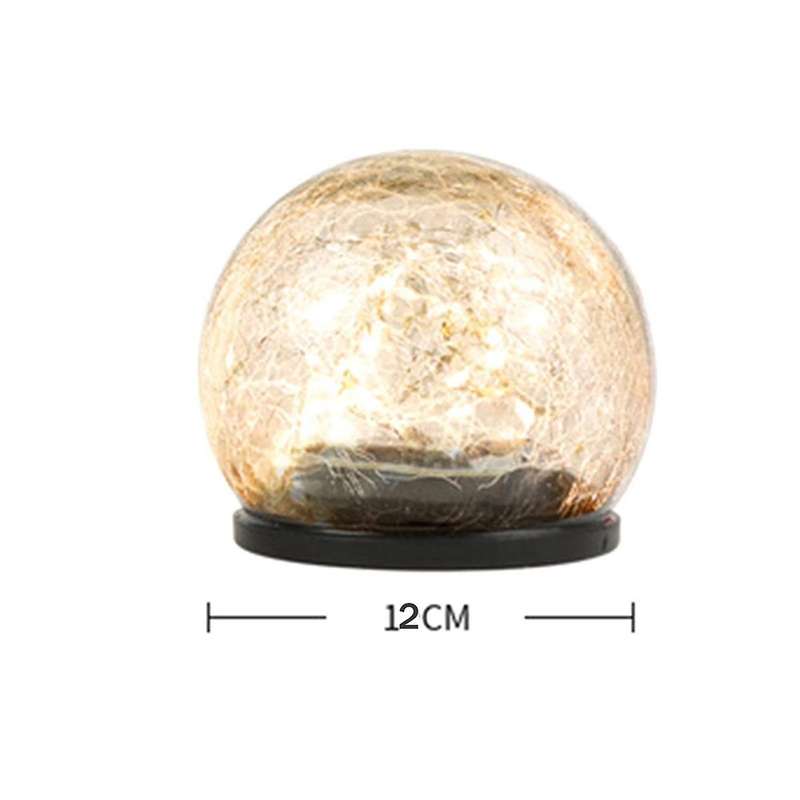 2pcs 12cm Solar Crack Ground Ball Outdoor Waterproof Balcony Garden Court Landscape Outdoor/garden