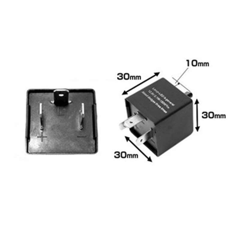 2PCS 12V 3 Pin LED Electronic Flash Relay CF13 JL-02 KT Adjustable Flasher Relay for Car and Motorcy
