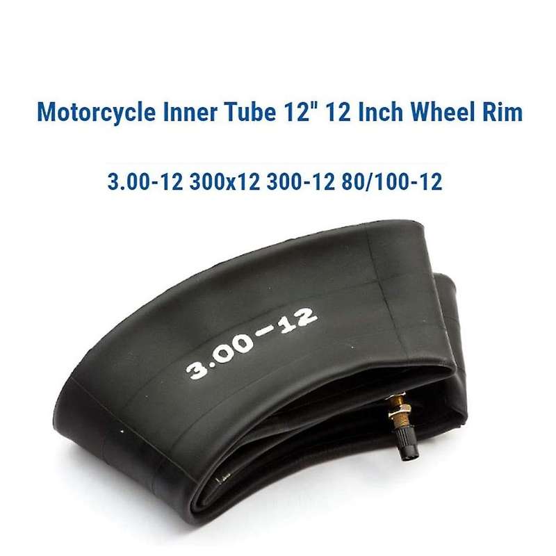 2PCS 12 Inch Motorcycle Tire Inner Tube 3.00-12 80 / 100-12 Inner Tube with Valve Stem for 90Cc-125C