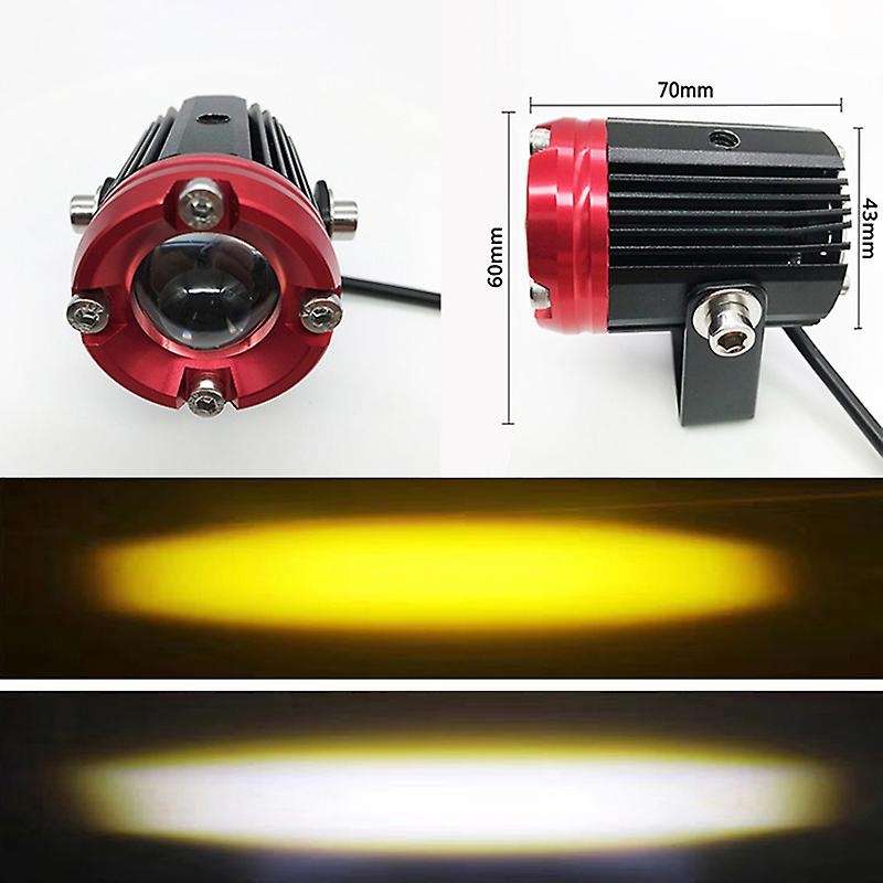 2Pcs 12V Fish Eye LED Reverse Backup Light DRL Daytime Running Light Signal Bulb Fog Lamp for Motorc