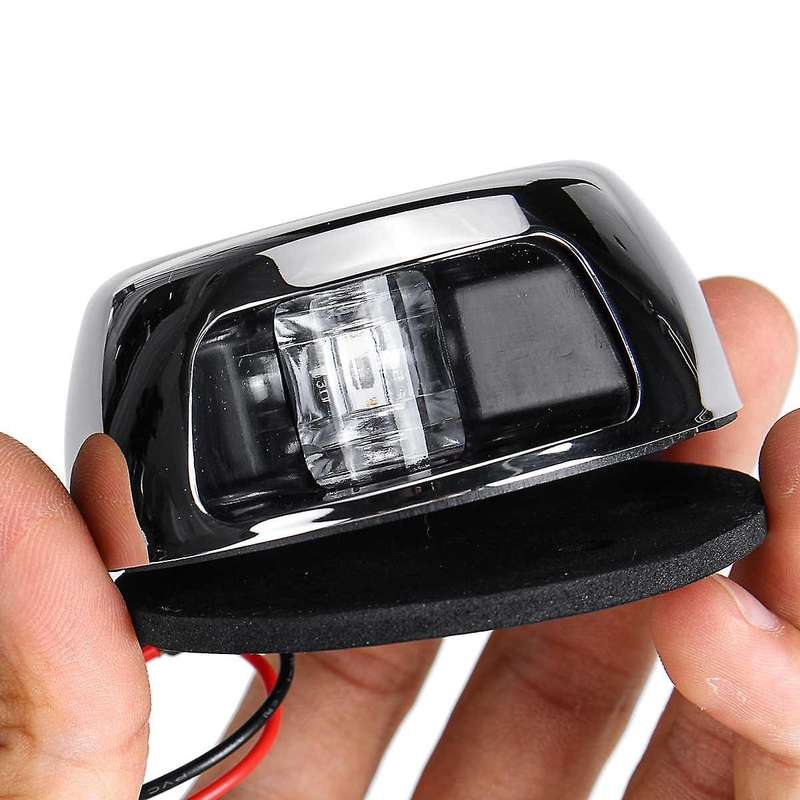 2Pcs 12V LED Light LED Navigation Light Bulb for Marine Boat Yacht Stainless Steel Red Green Light