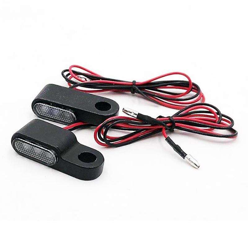 2PCS 12V Motorcycle Indicators LED Turn Signal Light Handlebar Amber Signal Lamp Blinker, Mount,Blac