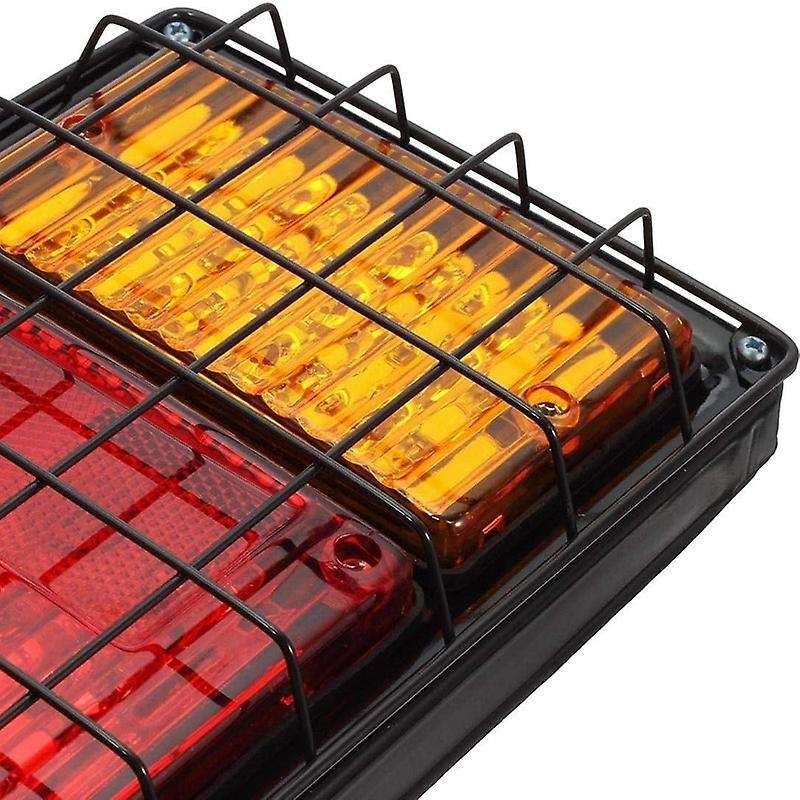 2Pcs 12V LED Truck Trailer Tail Lights Tail Turn Signal Brake Light Running Reverse