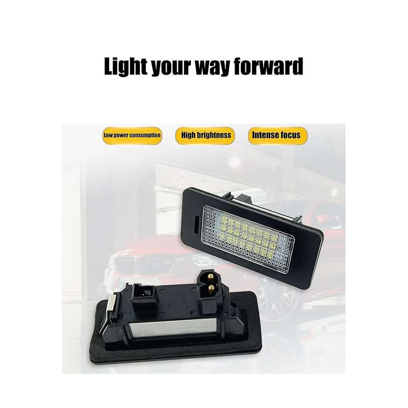 2Pcs 12V Car Rear LED License Number Plate Light 63267193293 63267165646 for E39 E82 E88 E90