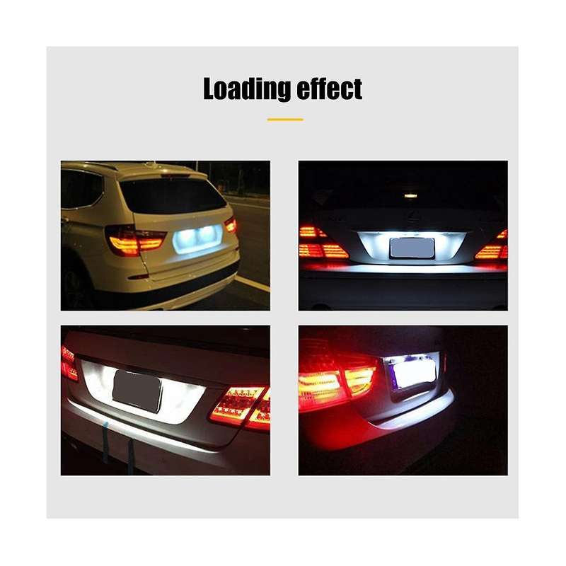 2Pcs 12V Car Rear LED License Number Plate Light 63267193293 63267165646 for E39 E82 E88 E90