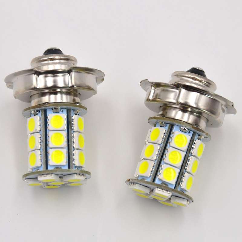 2Pcs 12V P26S 24SMD LED White Motorbike Motorcycle Headlight Bulbs Lamp for Motorbikes/Motorcycles