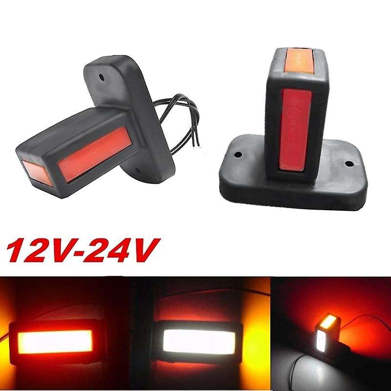 2Pcs 12V-24V LED Truck Side Marker Light Trailer Side Lights Truck Trailer Lights LED Reversing Brak