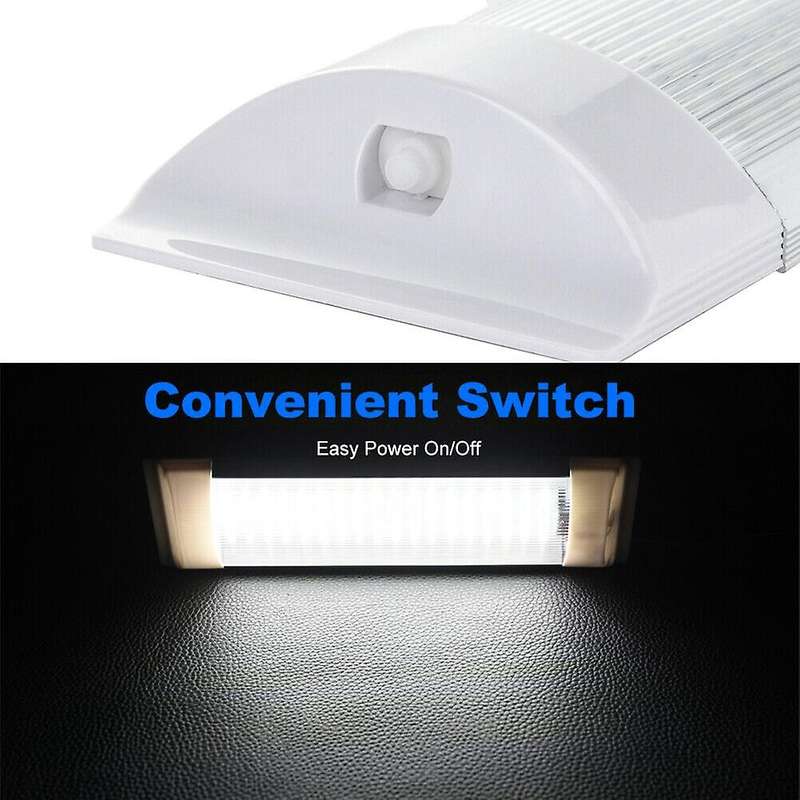 2Pcs 12V-85V Car Interior Led Light Bar Dome Roof Ceiling Reading Light Working Lamp for Car Trailer