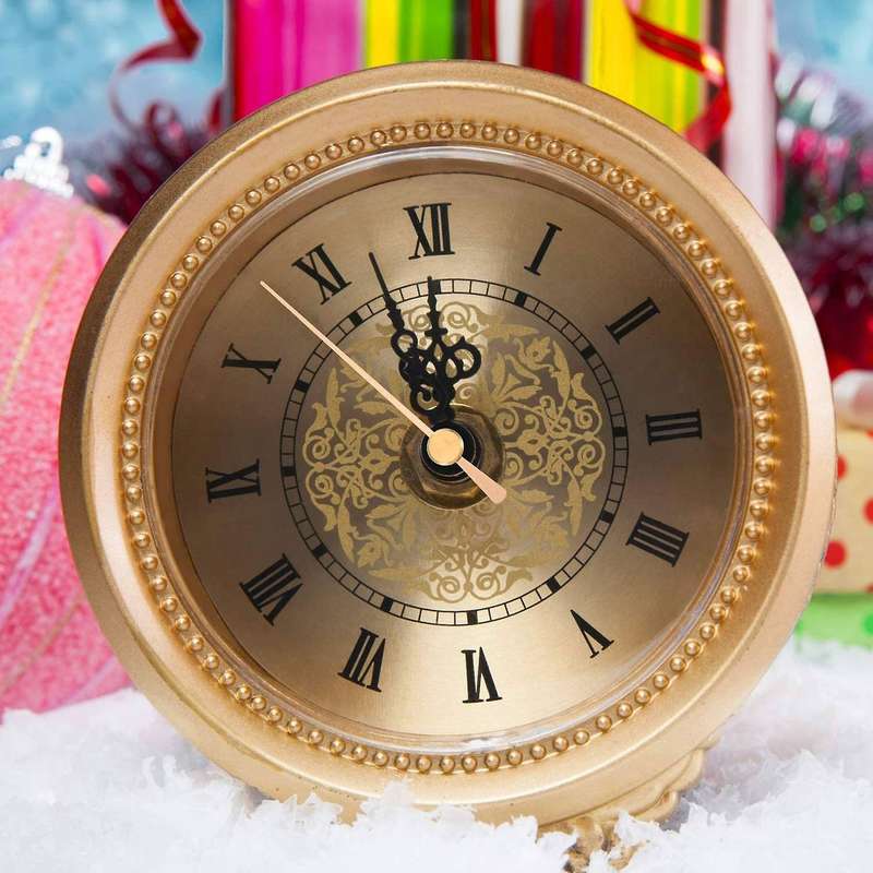 2Pcs 13mm Quartz Clock Movement Mechanisms Non Ticking with 5 Different Flower of Hands Sets DIY Clo