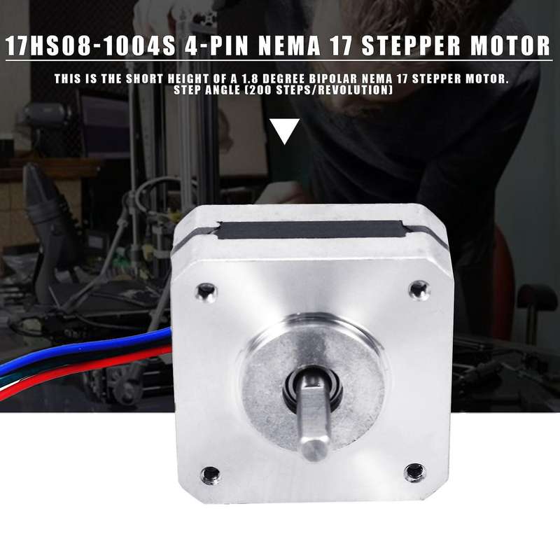 2pcs 17hs08-1004s 4-lead Nema 17 Stepper Motor 20mm 1a 13ncm(18.4oz.in) 42 Motor Nema17 Stepper For