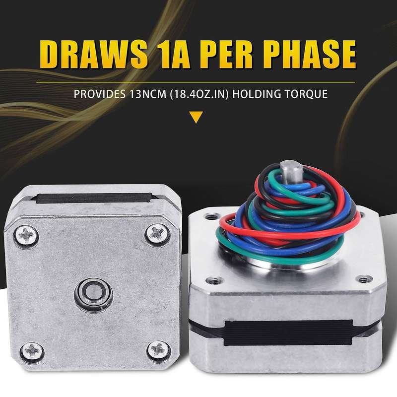 2pcs 17hs08-1004s 4-lead Nema 17 Stepper Motor 20mm 1a 13ncm(18.4oz.in) 42 Motor Nema17 Stepper For