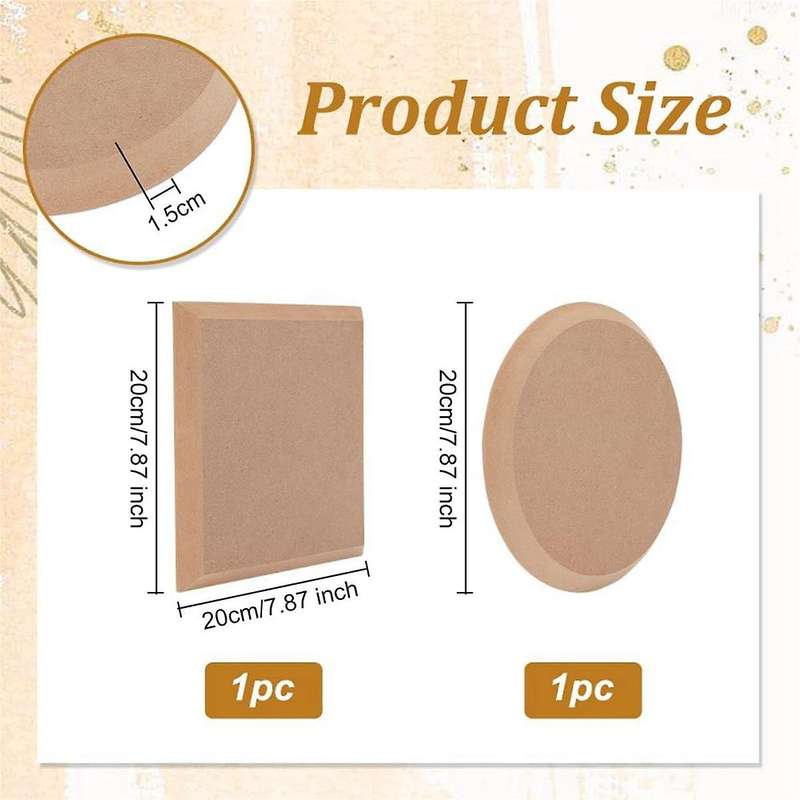 2pcs 2 Style Dish Plate Slump Mold 7.9x7.9 Inch Ceramic Clay Drying Board Flat Round & Square Potter