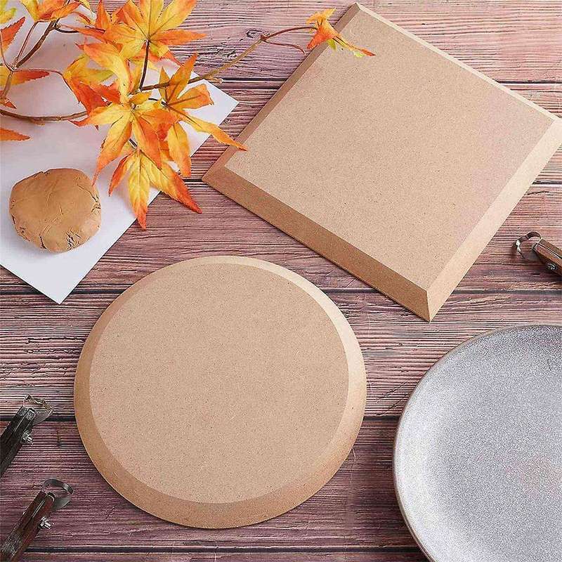 2pcs 2 Style Dish Plate Slump Mold 7.9x7.9 Inch Ceramic Clay Drying Board Flat Round & Square Potter