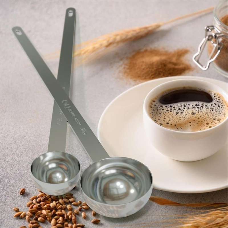 2PCS 2 Tablespoon Coffee Scoop,9.5inch Long Handle Measuring Spoon,Two Tbsp (15 Ml) Coffee ,Stainles