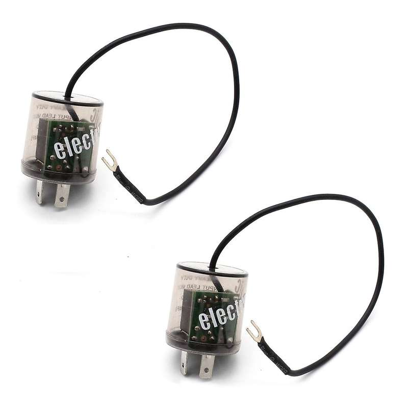 2pcs 2 Pin Relay Electronic Switch Flasher 12v Led Turn Signal Light for 1998-2002
