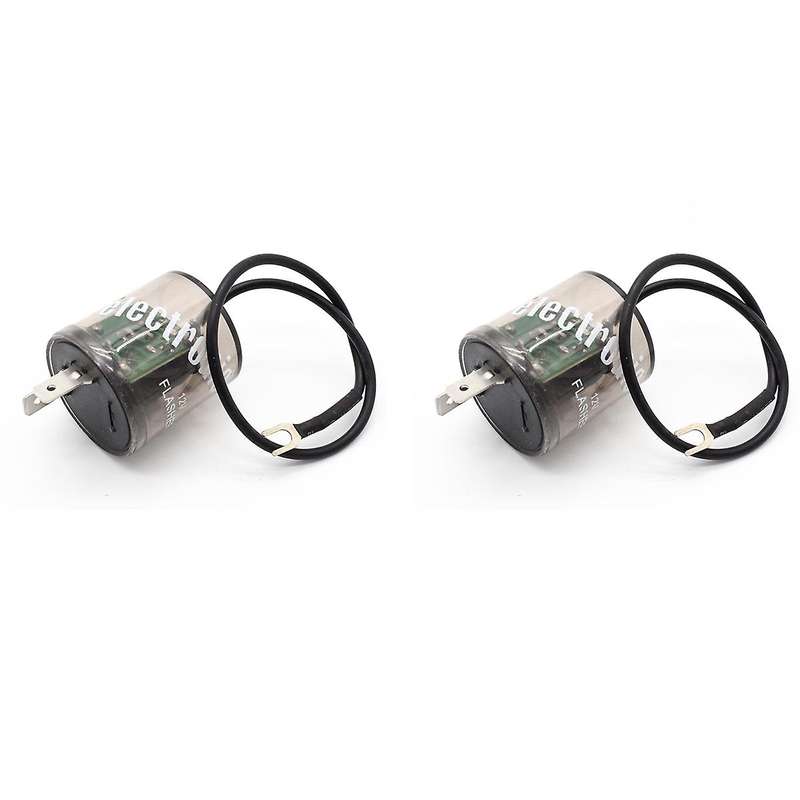 2pcs 2 Pin Relay Electronic Switch Flasher 12v Led Turn Signal Light for 1998-2002