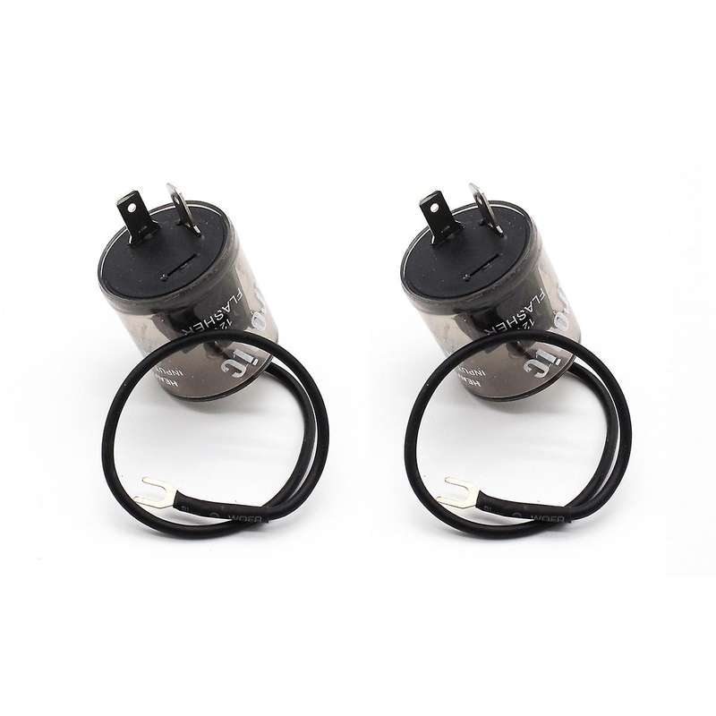 2pcs 2 Pin Relay Electronic Switch Flasher 12v Led Turn Signal Light for 1998-2002