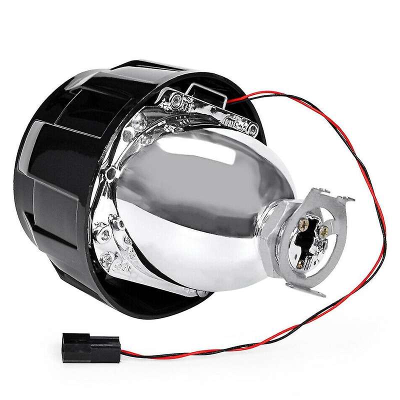 2Pcs 2.5 Inch Universal HID Projector Lens Black Shroud for H1 LED Bulb Car Headlight