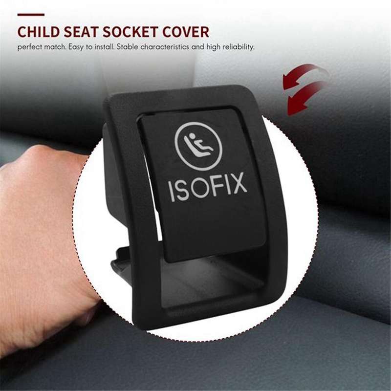 2pcs 2059200513 Car Seat ISOFIX Switch Cover for W205 C300 C350 C200 C180 2015-2016 Black