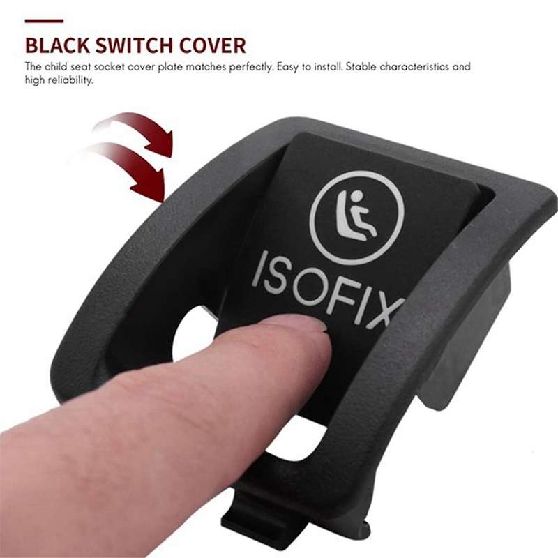 2pcs 2059200513 Car Seat ISOFIX Switch Cover for W205 C300 C350 C200 C180 2015-2016 Black