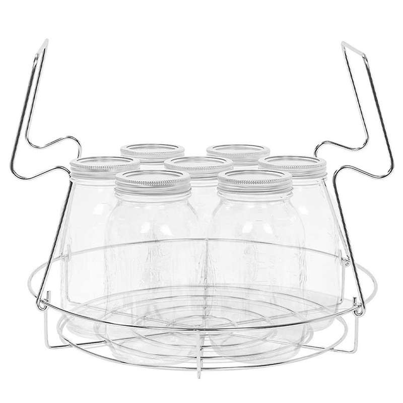 2Pcs 21.5-Quart Water Bath Canner with Jar Rack Kitchenware Stainless Steel Can Rack