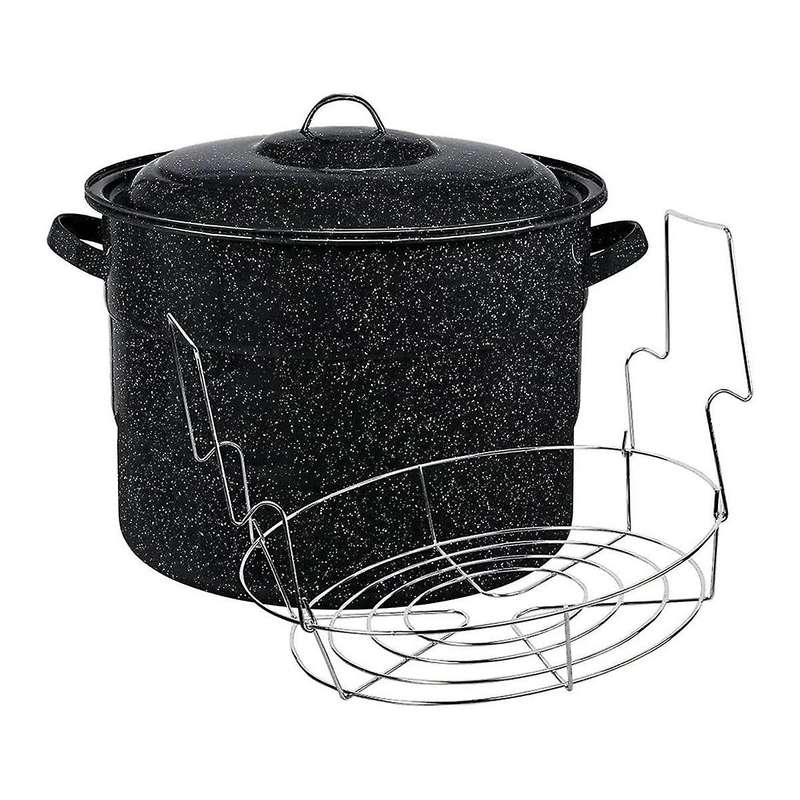 2Pcs 21.5-Quart Water Bath Canner with Jar Rack Kitchenware Stainless Steel Can Rack