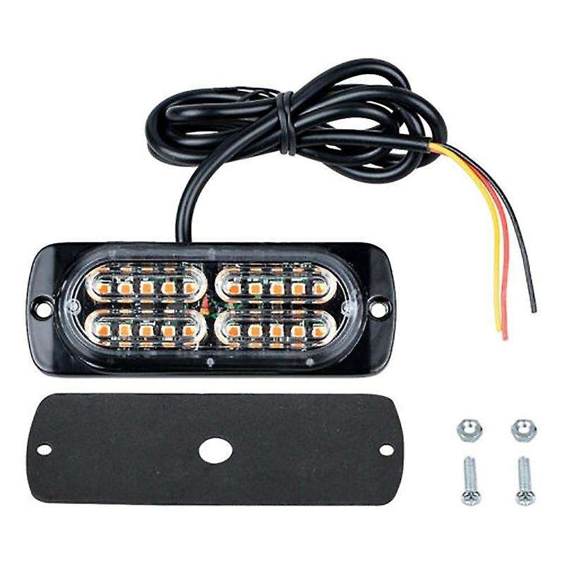 2PCS 20 LED Emergency Hazard Warning Flash Strobe Light Beacon Caution Light Bar