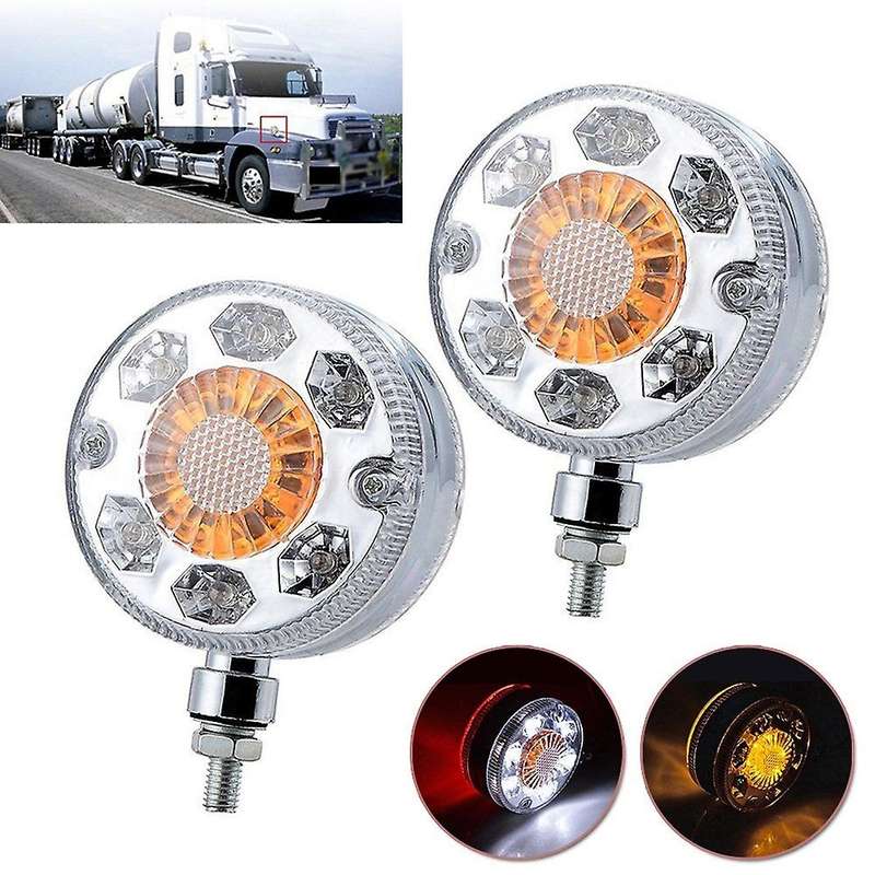 2Pcs 24V 24 LED Car Truck Side Lights Turn Signal Brale Lamp for Trailers Lorry