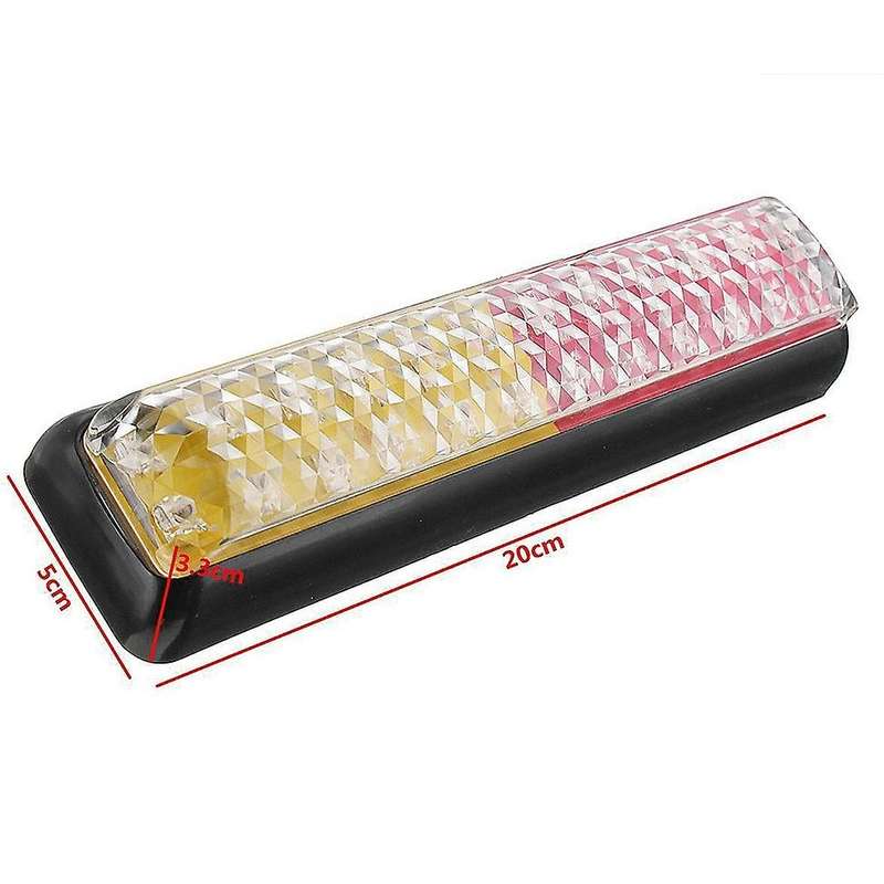 2Pcs 24 LED Car Truck Tail Light Rear Stop Brake Light Turn Signal Lamp Waterproof for Lorry Trailer