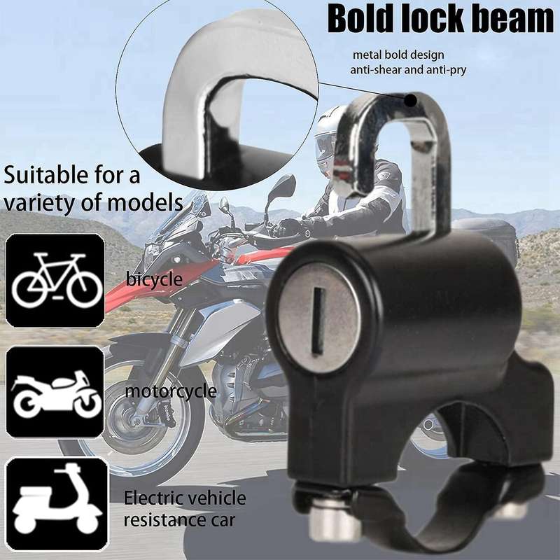 2Pcs 22mm Universal Handlebar Motorcycle Helmet Lock Motorcycle Anti-Theft Lock Motorcycle Lock