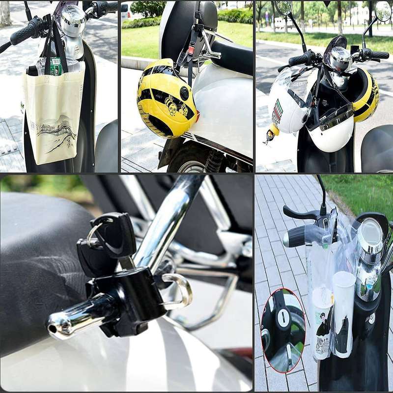 2Pcs 22mm Universal Handlebar Motorcycle Helmet Lock Motorcycle Anti-Theft Lock Motorcycle Lock