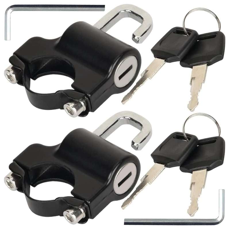 2Pcs 22mm Universal Handlebar Motorcycle Helmet Lock Motorcycle Anti-Theft Lock Motorcycle Lock