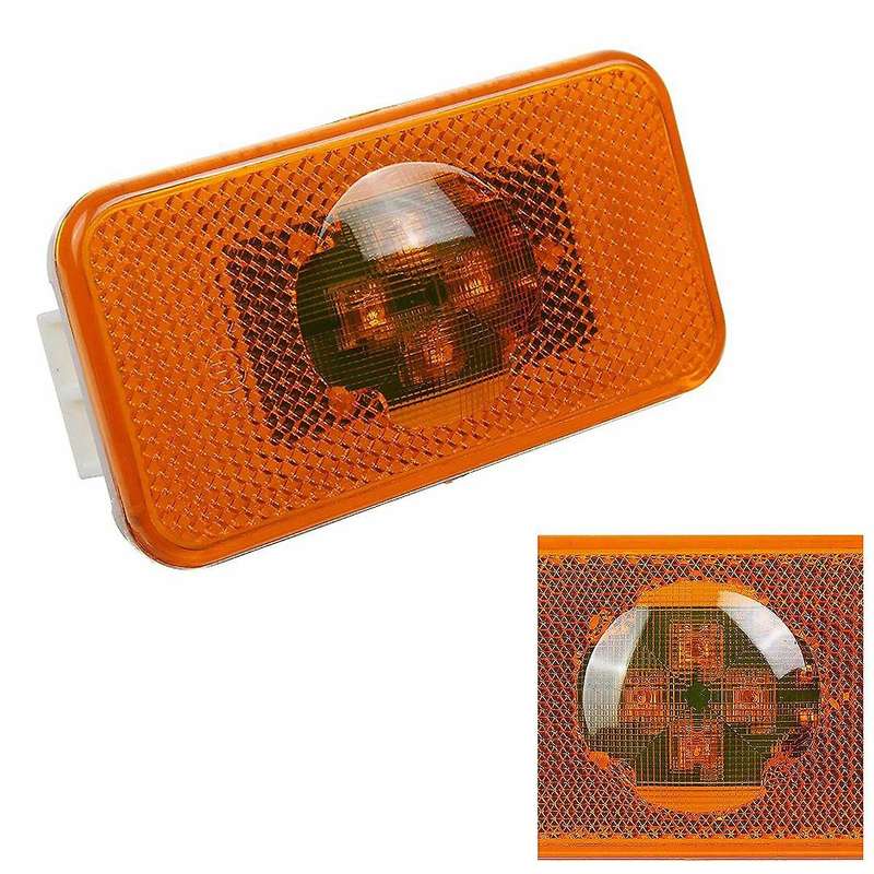 2Pcs 24V Car Truck LED Side Marker Light Amber Compatible Volvo Trucks FM/FH