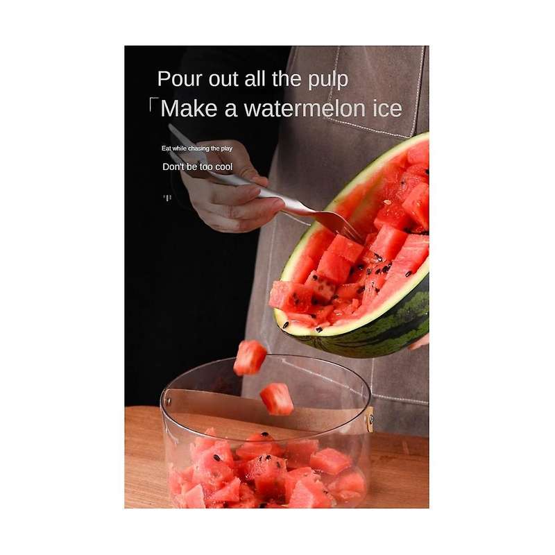 2pcs 2-in-1 Watermelon Fork Slicer, Watermelon Slicer Cutter Summer,dual Head Stainless Steel Fruit