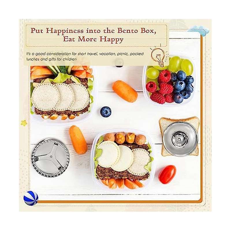 2Pcs 304 Stainless Steel Sandwich Cutter, Peanut/Butter Sandwich Cutter and Sealer for DIY Kids Lunc