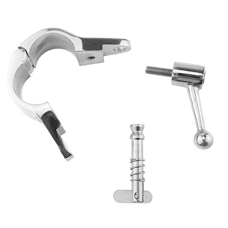 2PCS 316 Jaw-Like Slide Awning Clamp with Quick Release Pin Top Hinged Slide Fitting Hardware Marine
