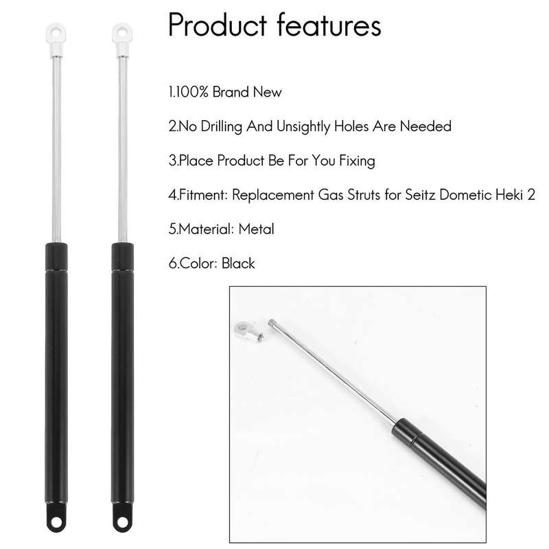 2pcs 340mm Motorhome Hood Support Gas Strut for Heki 2 E015
