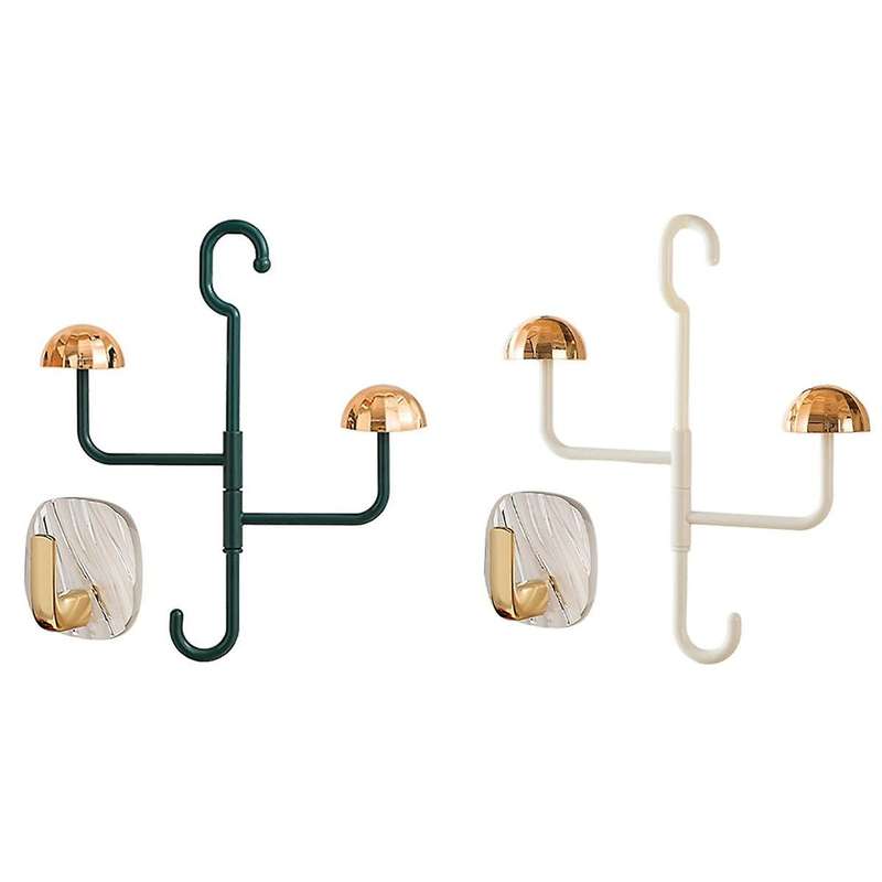 2pcs 360 Rotated Hooks Hat Rack for Baseball Caps Hat Organizer Holder for Hanger & Room Closet Disp