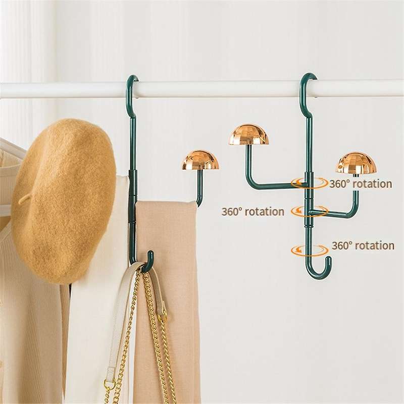 2pcs 360 Rotated Hooks Hat Rack for Baseball Caps Hat Organizer Holder for Hanger & Room Closet Disp