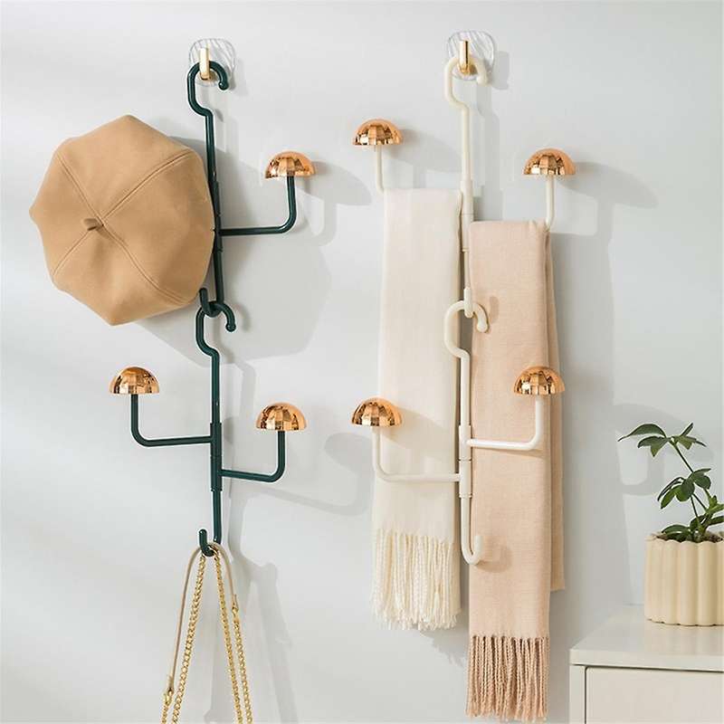 2pcs 360 Rotated Hooks Hat Rack for Baseball Caps Hat Organizer Holder for Hanger & Room Closet Disp